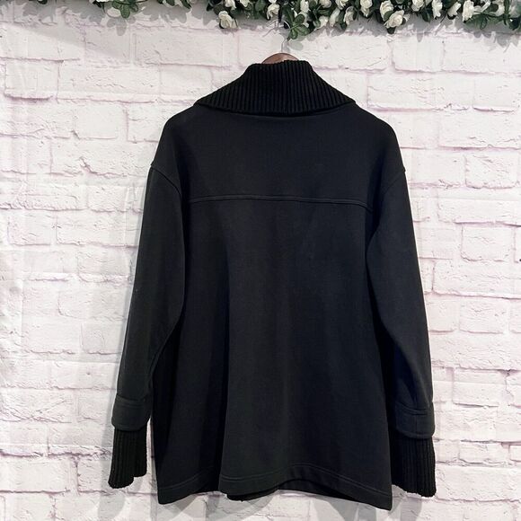 Daily Practice‎ Anthropologie V Neck Cardigan Black Sweater Size Large - Picture 3 of 11